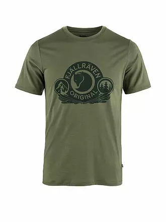 FJÄLLRÄVEN | Camiseta funcional de hombre Abisko Wool Classic | olive